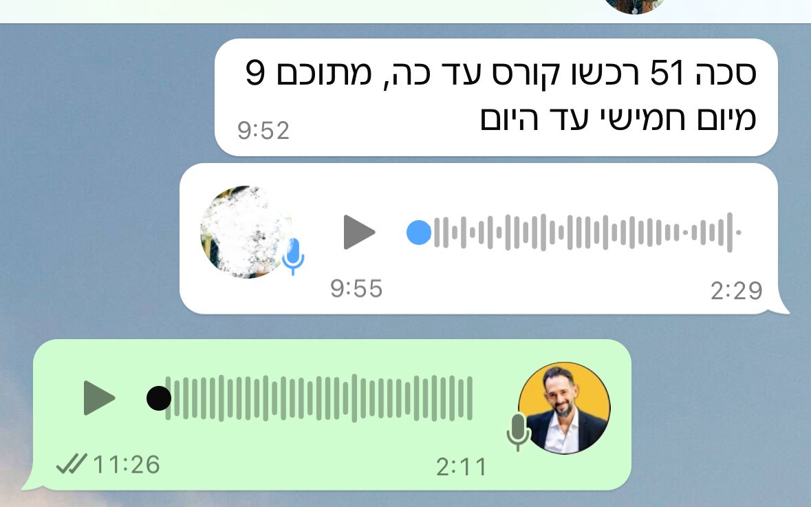 51 רכישות בקורס עד כה